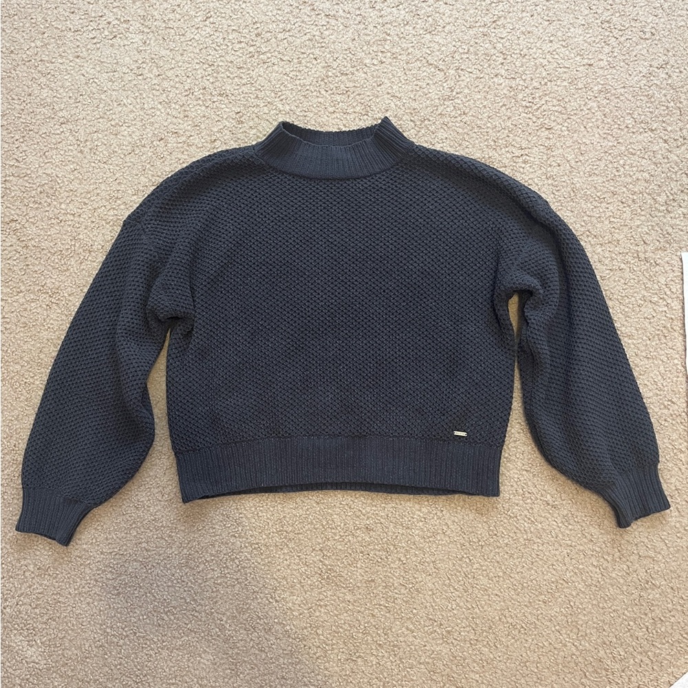 Hollister Women’s Mock Neck Sweater size M, dark gray